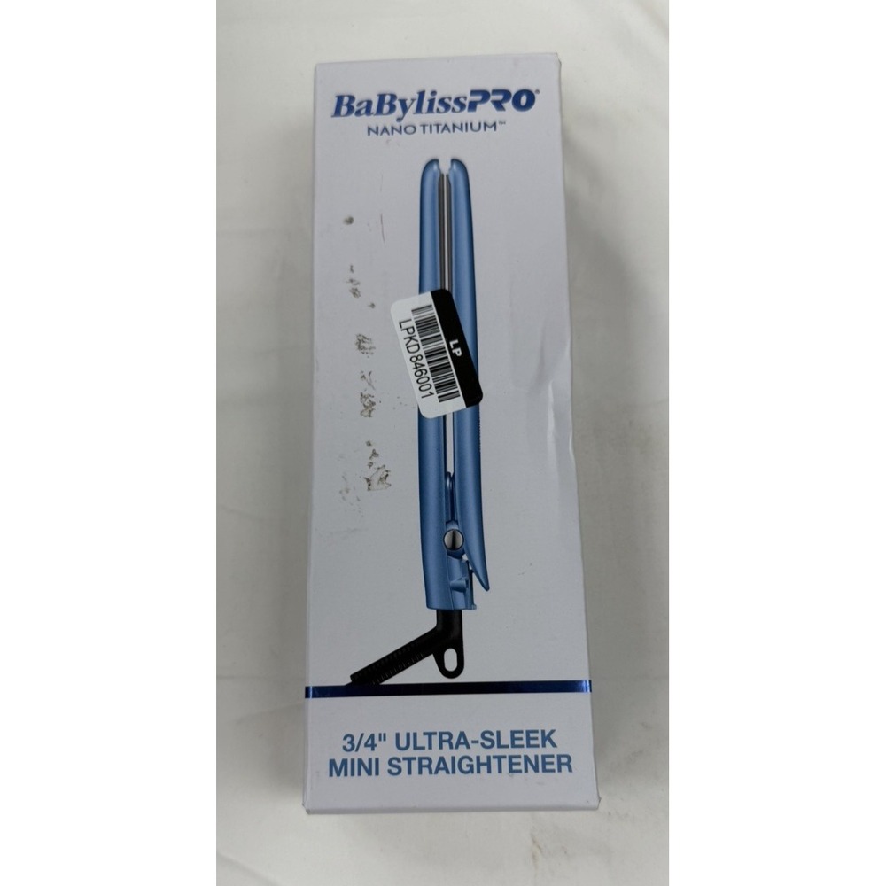 BaBylissPRO Nano Titanium 3/4" Ultra-Sleek Mini Straightener Blue BNT137